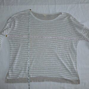 Eileen Fisher Linen Cotton Blend Oversized Summer Sweater Elbow Sleeve Large